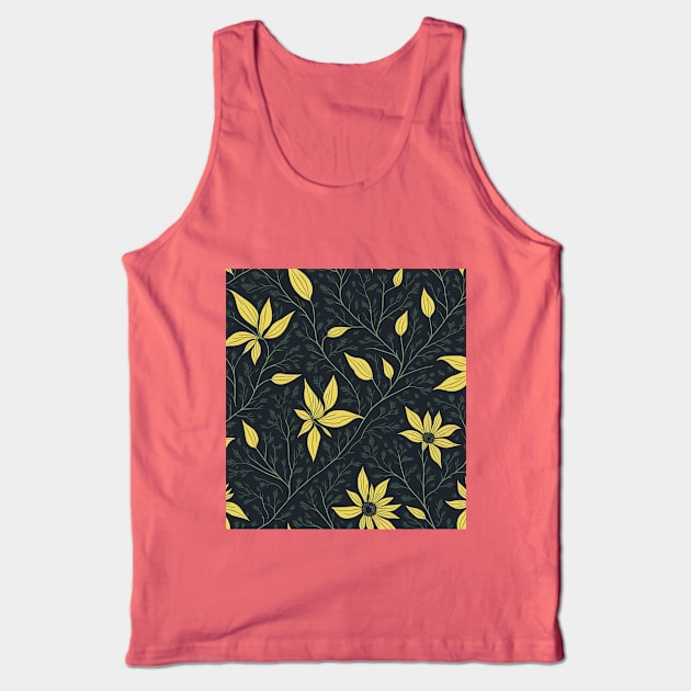 Yellow black-eyed susan flowers pattern Tank Top by webbygfx